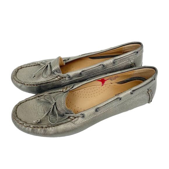 LL Bean Bronze Leather Loafer Moccasins Sz 8 - Picture 4 of 8